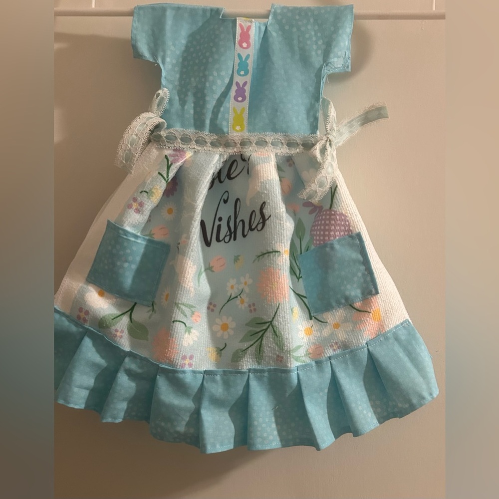Kitchen Decor Towel Dress - Easter Blue Design